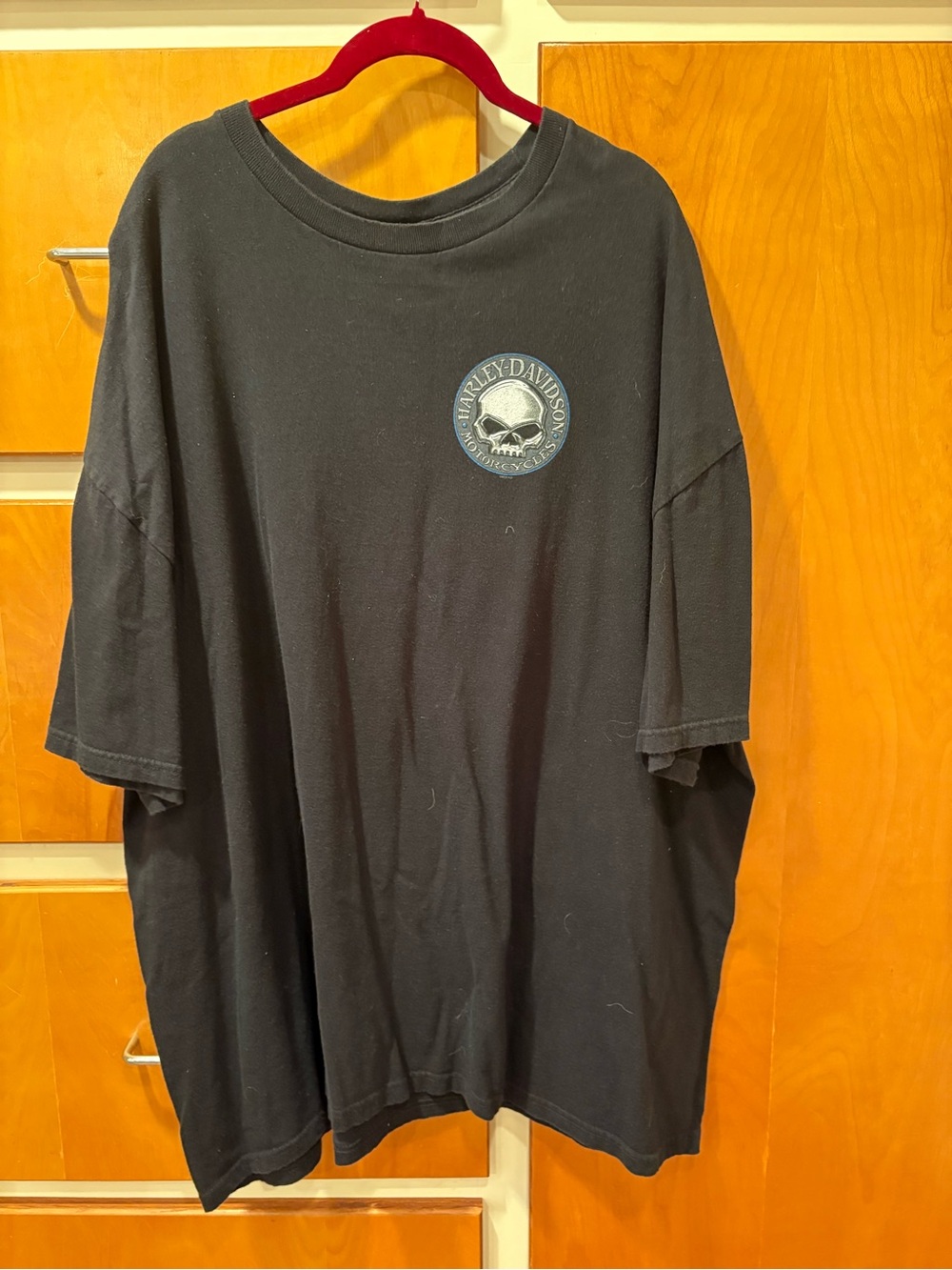 Harley-Davidson Men's Black Skull Logo T-Shirt Lake George NY 3XL 2013